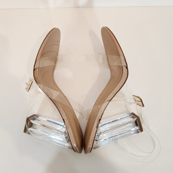 FASHION NOVA The Glass Slipper Clear Lucite Prom Party Wedding Womens 10 FLAWED - Picture 6 of 12